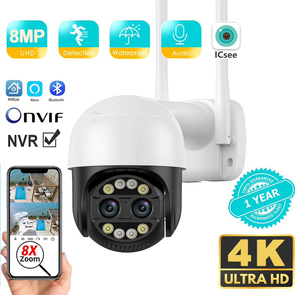 Home Cinema Outdoor - 8X Digital Zoom 8MP PTZ WiFi