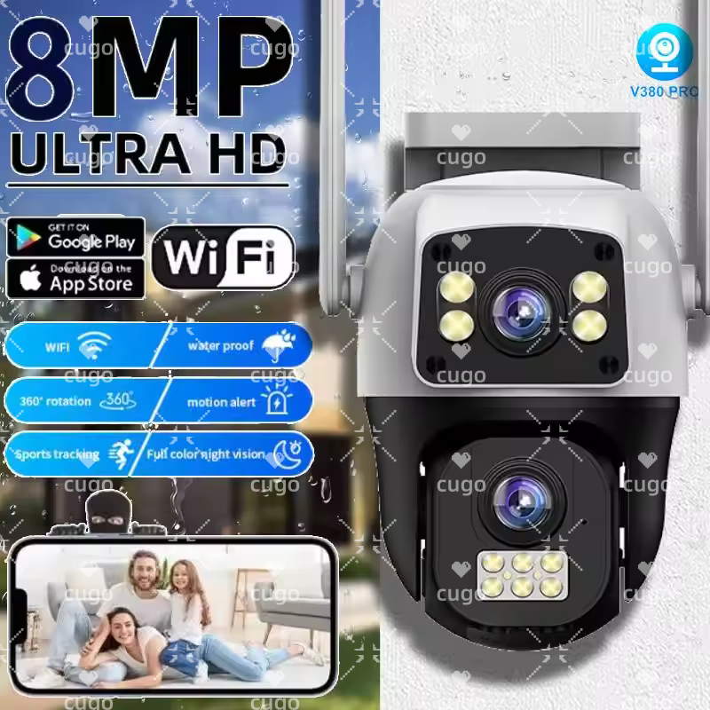 Home Cinema Outdoor - 8MP 4K WIFI IP Camera PTZ