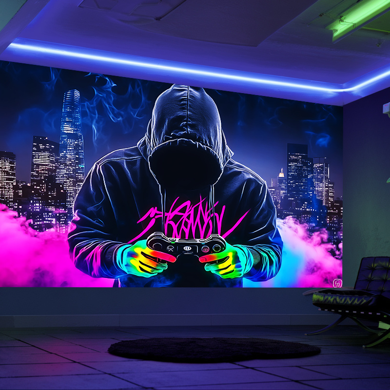 Home Cinema Gaming - VIKAMA Colorful GAMER Trendy Play Tapestry