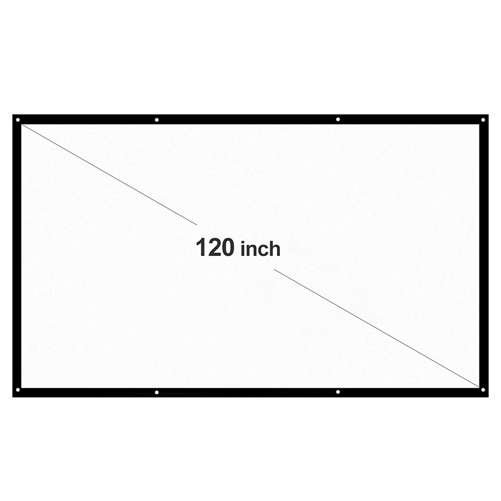 Home Cinema Blanc - 70'' 100'' 120'' Portable Projector Screen