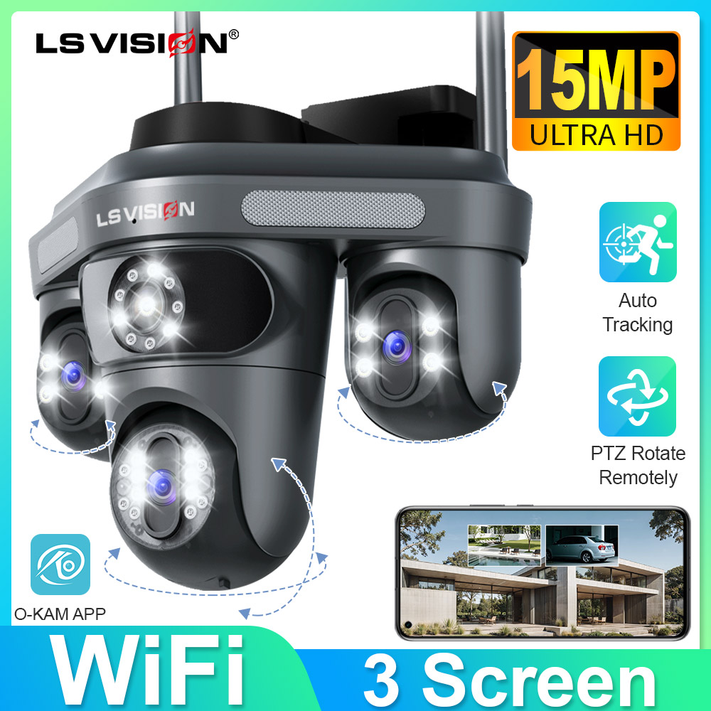 Home Cinema Outdoor - LS VISION Three Screen Camera WIFI