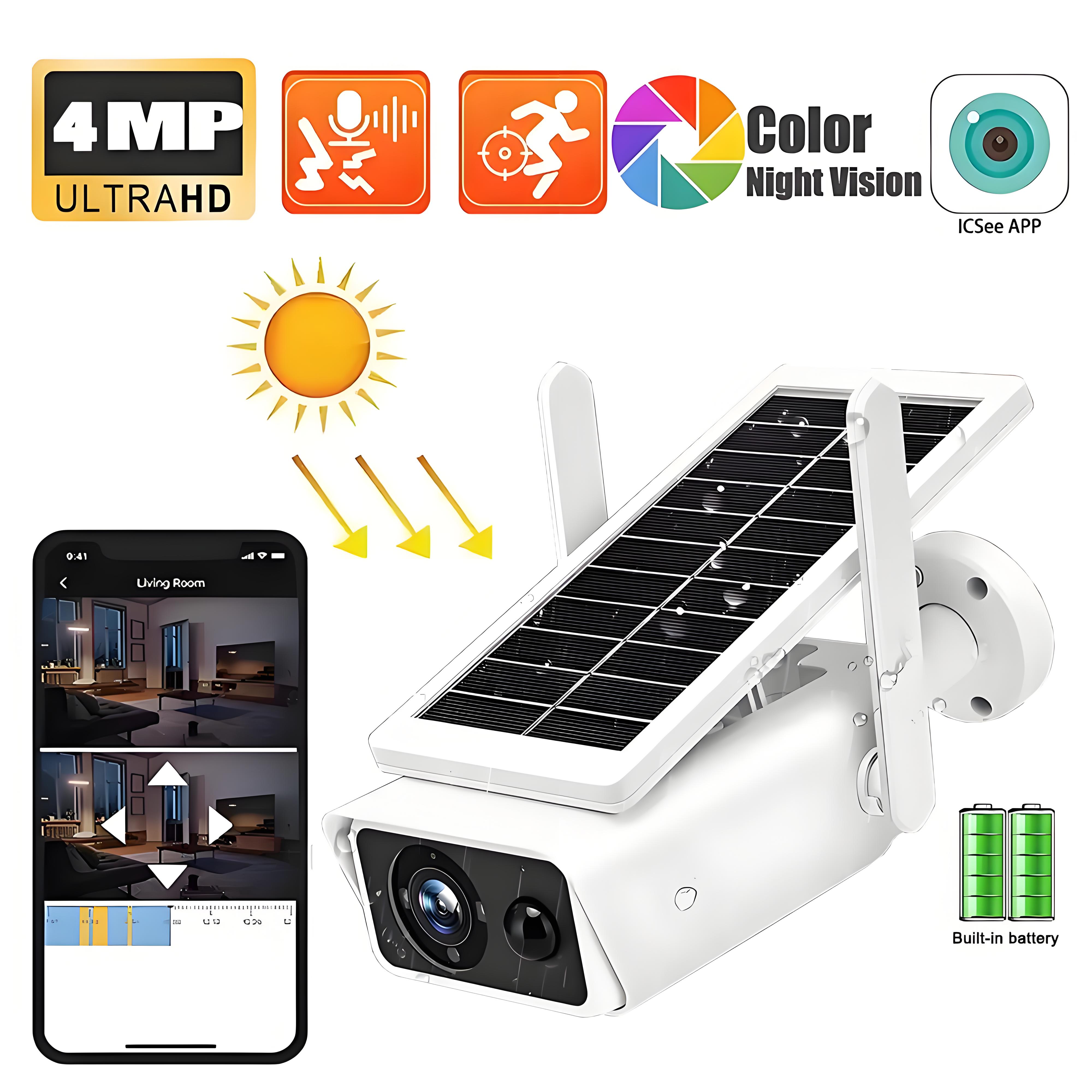 4MP Wifi Solar Camera Wireless - Home Cinema Outdoor 리뷰 및 가격
