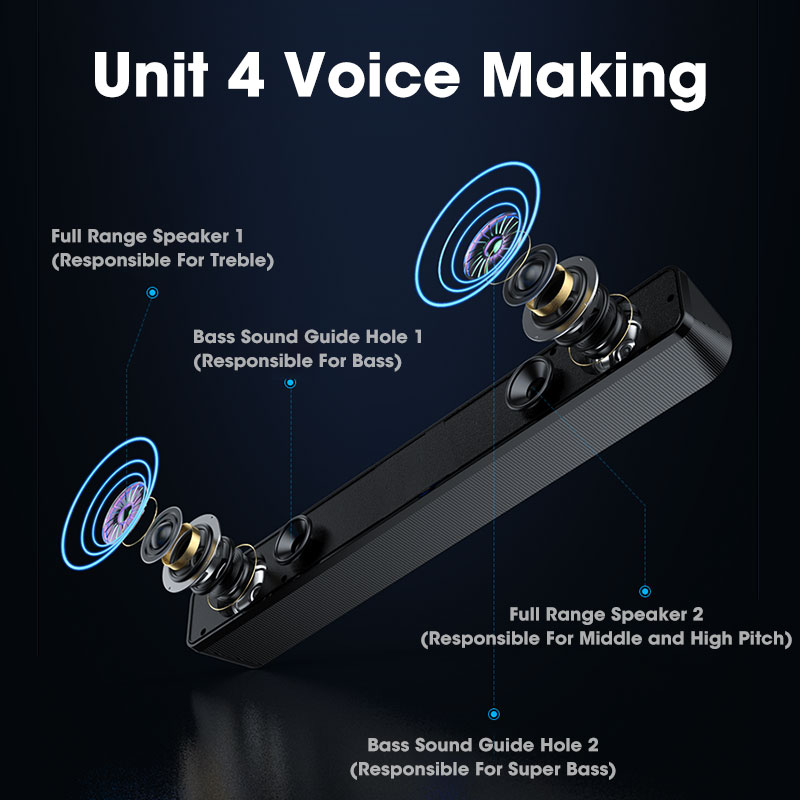 PC Soundbar Wired/Wireless Blu - Home Cinema Gaming 리뷰 및 가격