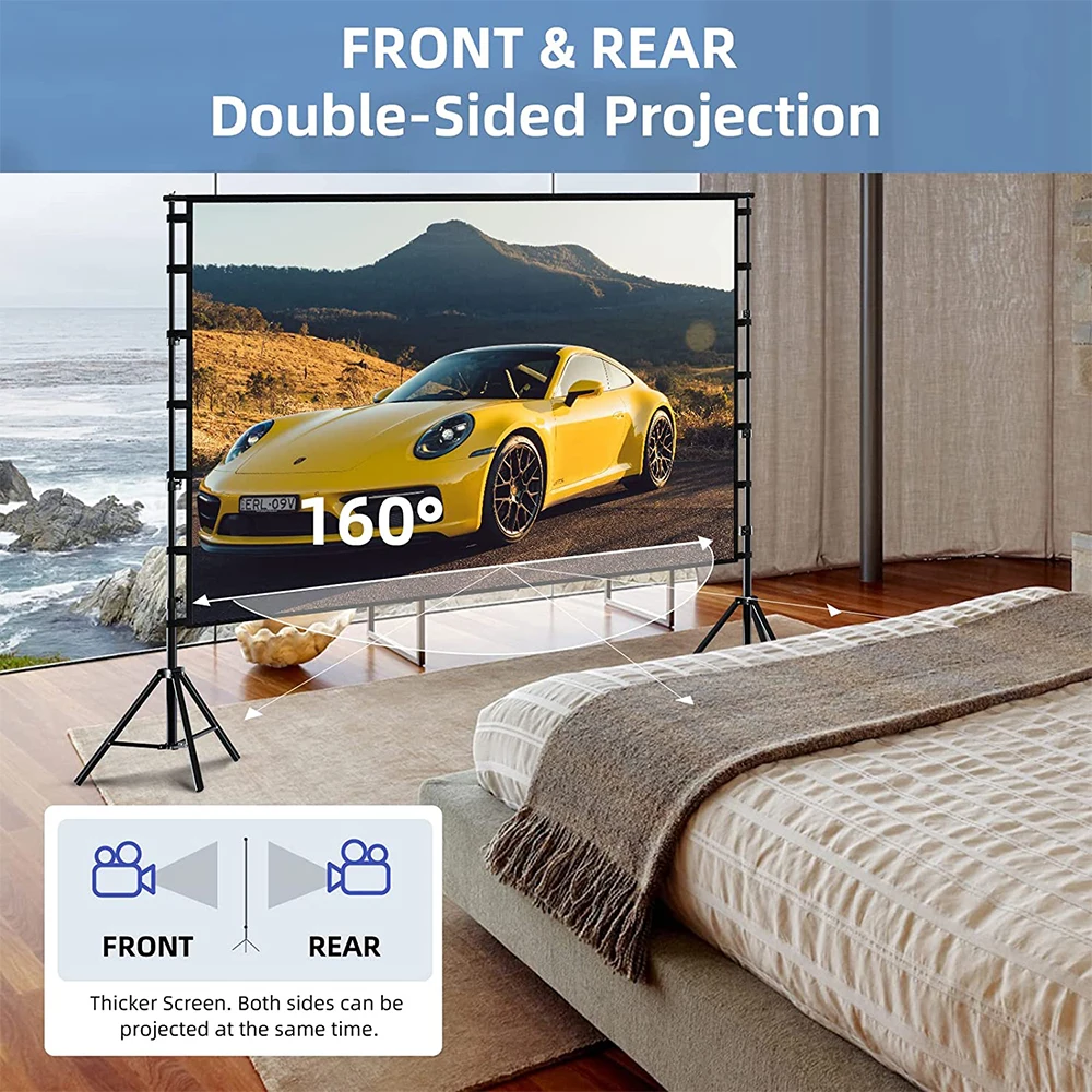 LEJIADA Projector Screen With  - Home Cinema Blanc 리뷰 및 가격