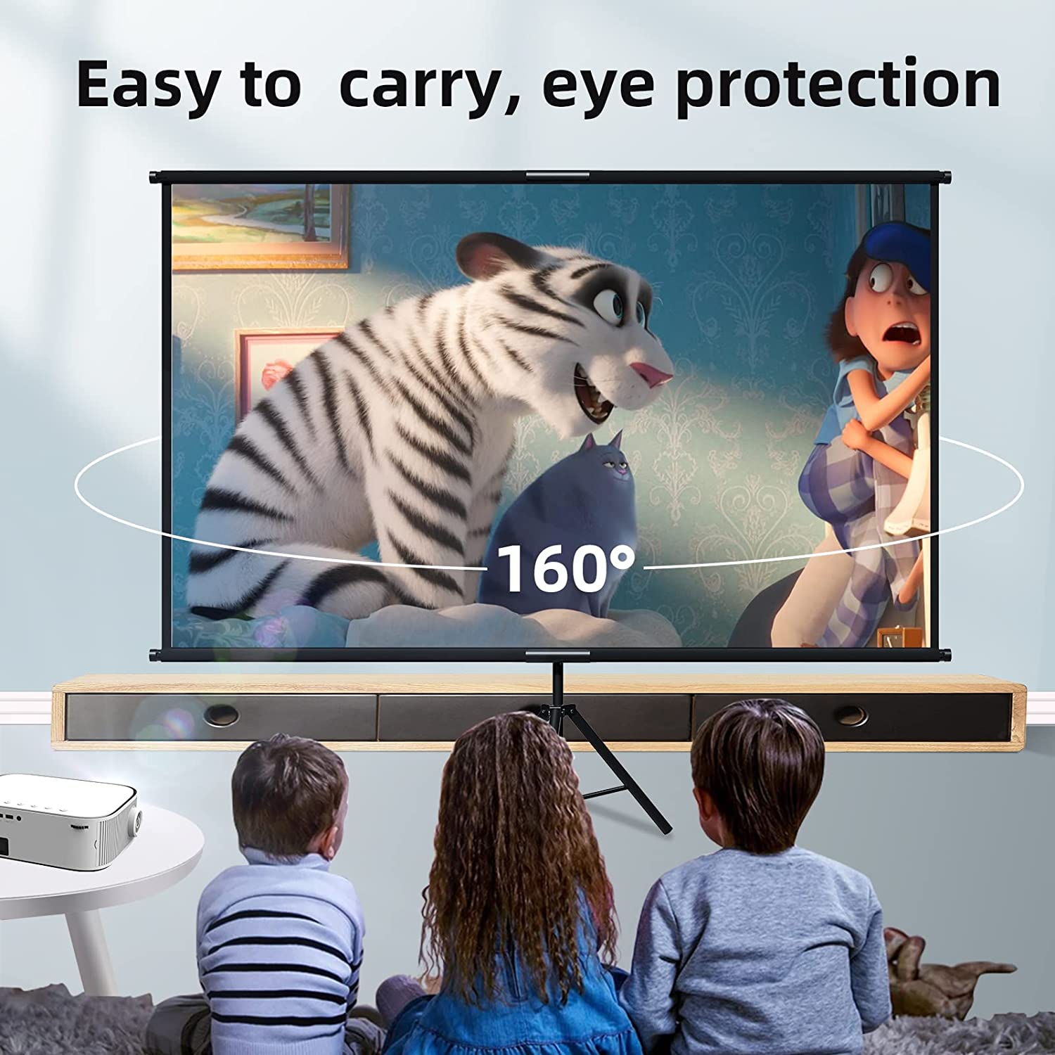 VEIDADZ Projector Screen With  - Home Cinema Blanc 리뷰 및 가격