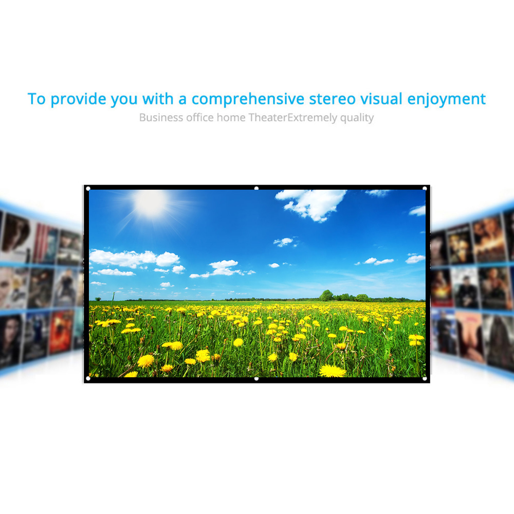 70'' 100'' 120'' Portable Proj - Home Cinema Blanc 리뷰 및 가격