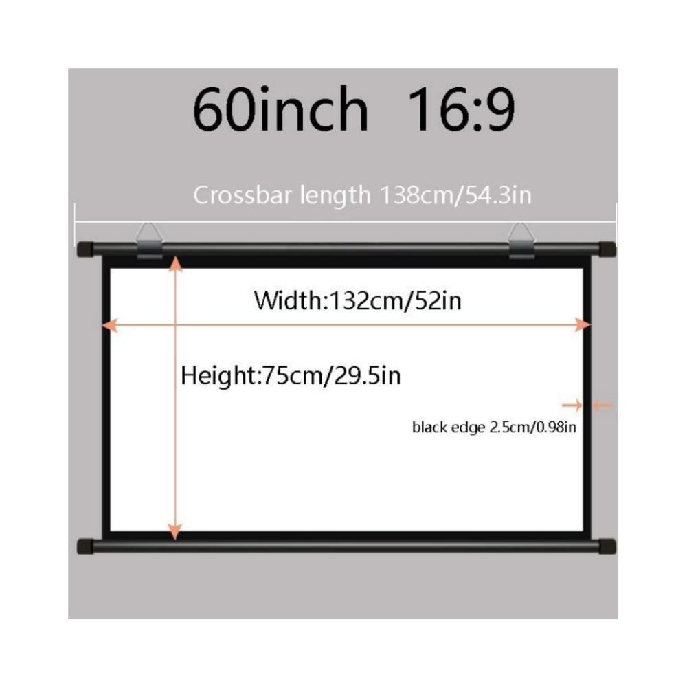 60-inch 16:9 foldable anti-wri - Home Cinema Blanc 리뷰 및 가격
