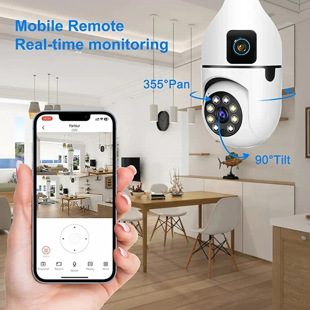 WiFi IP Camera E27 Bulb Cam 8M - Home Cinema Outdoor 리뷰 및 가격