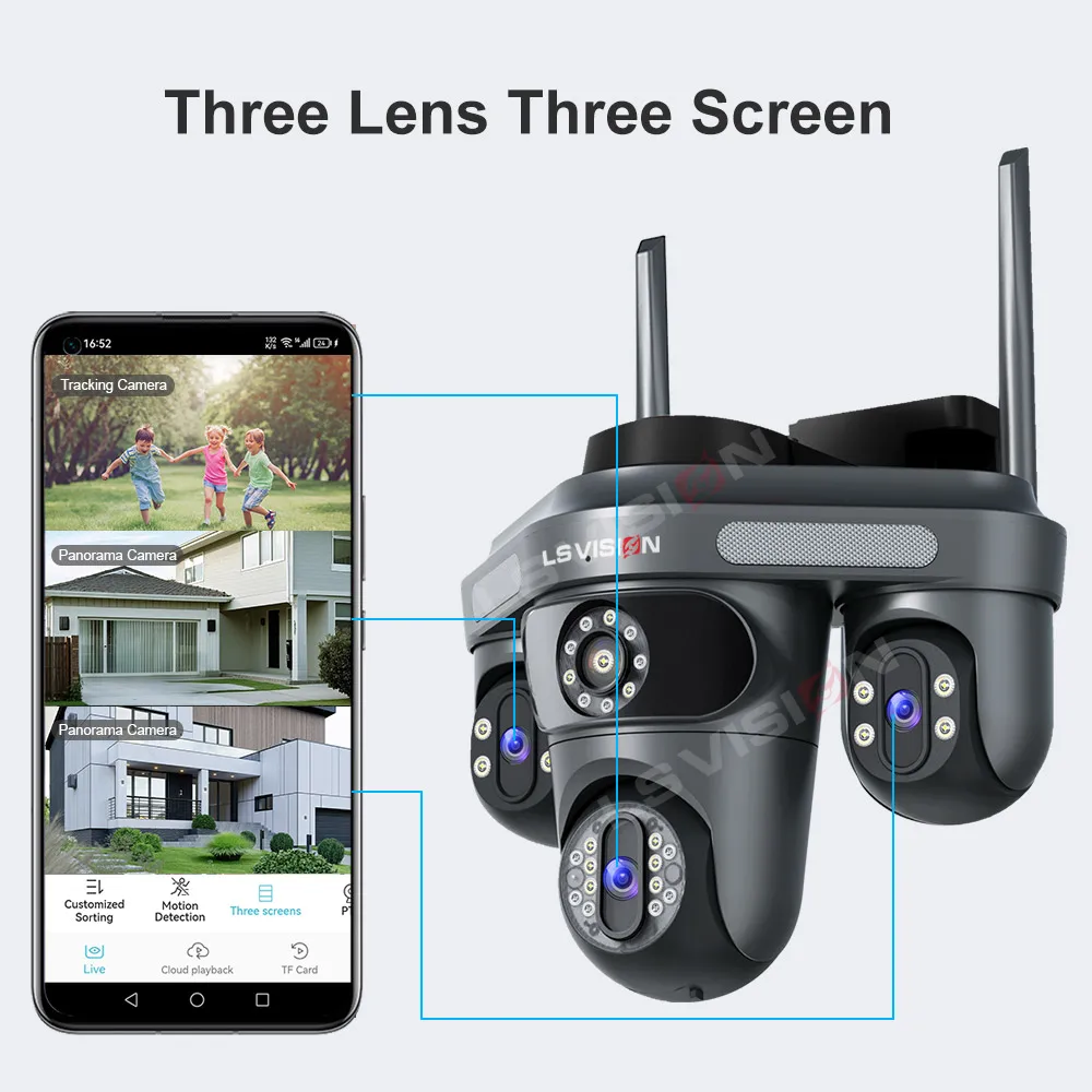 LS VISION Three Screen Camera  - Home Cinema Outdoor 리뷰 및 가격