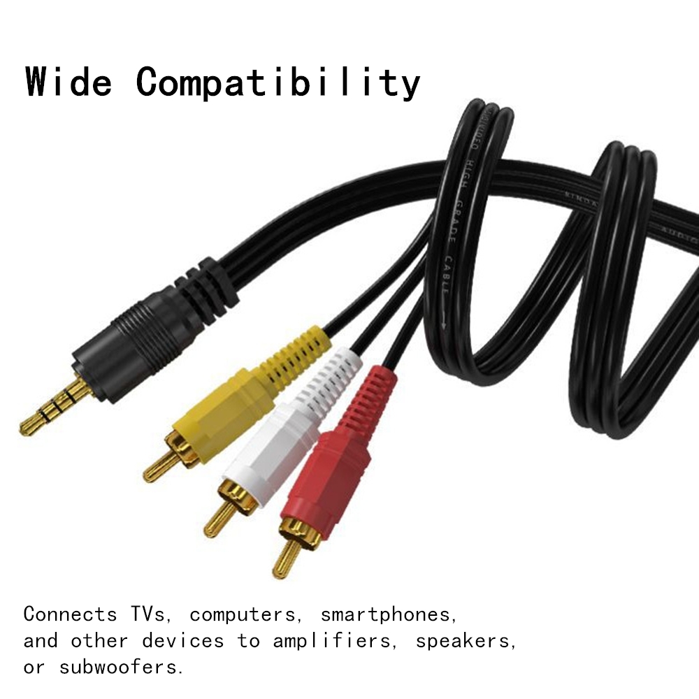 3.5mm to 3 RCA Audio Video Cab - Home Cinema Ampli 리뷰 및 가격