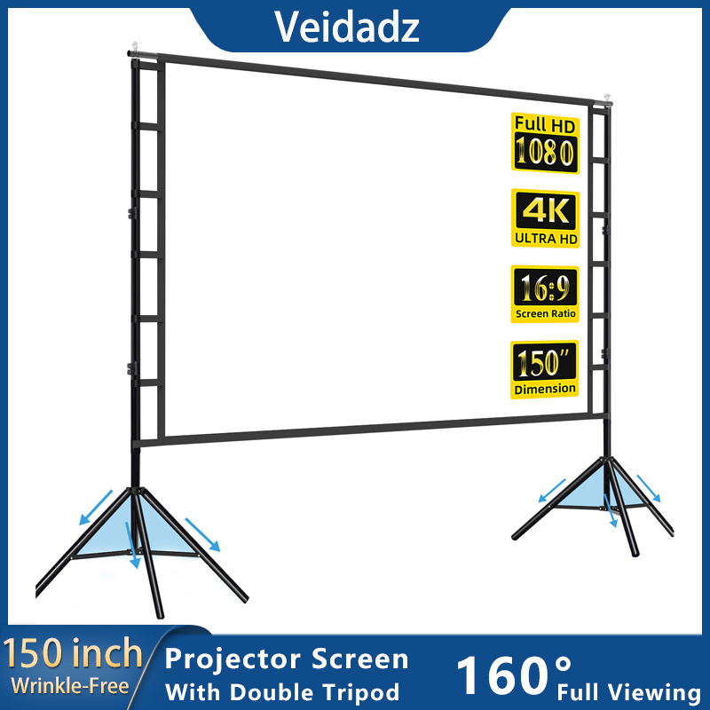 VEIDADZ Projector Screen With  - Home Cinema Blanc 리뷰 및 가격
