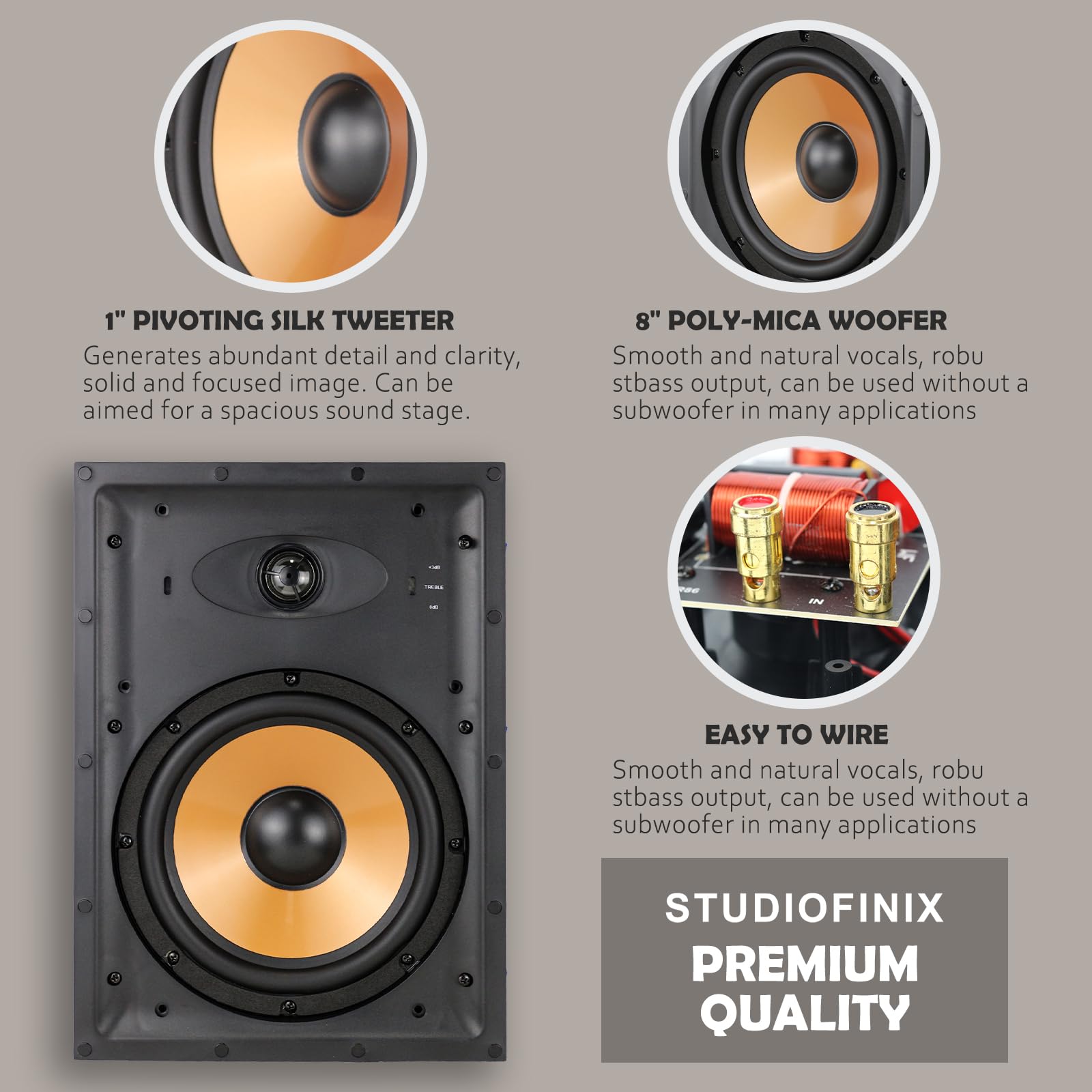 STUDIOFINIX 8 Inch 2 Way In Wa - Home Cinema Blanc 리뷰 및 가격