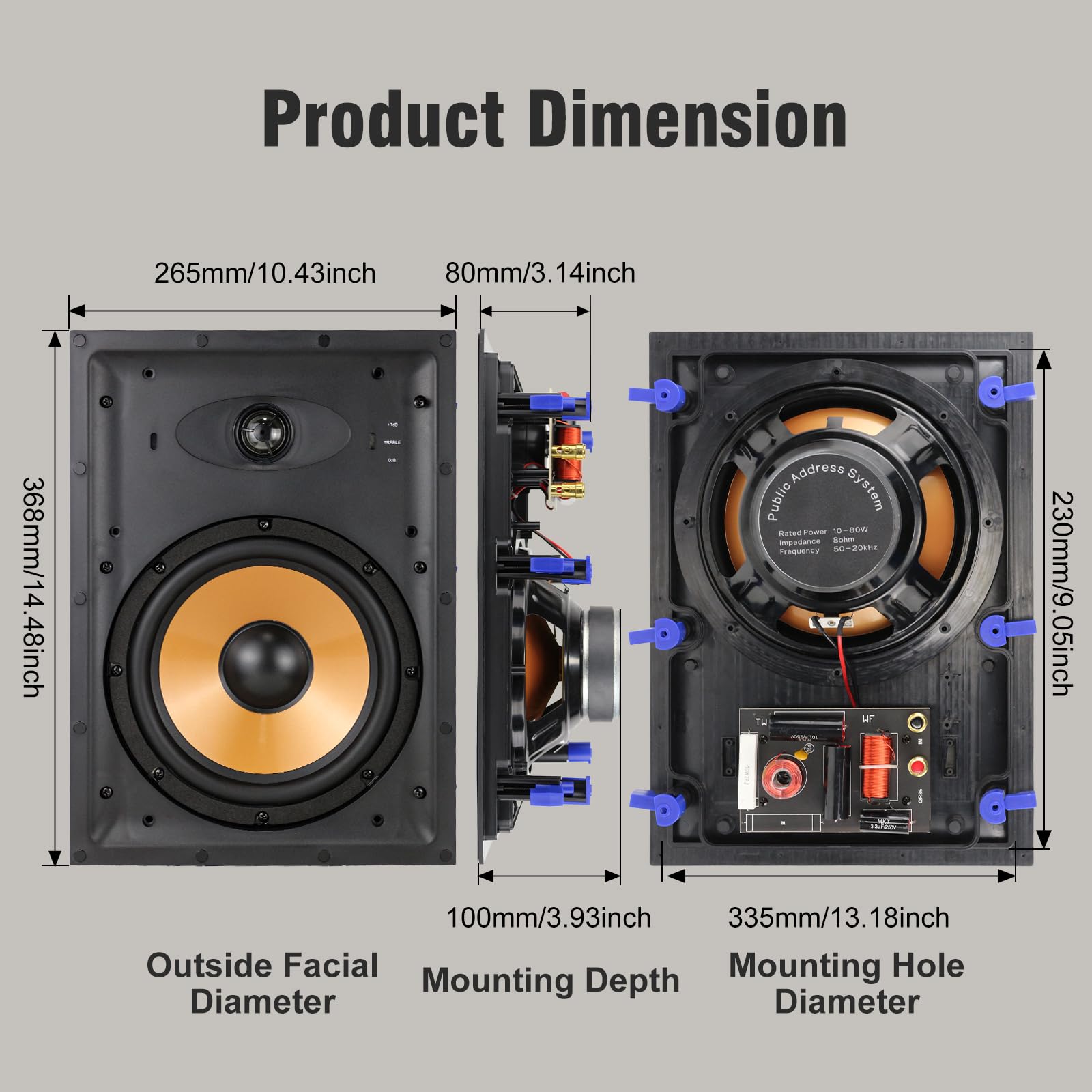 STUDIOFINIX 8 Inch 2 Way In Wa - Home Cinema Blanc 리뷰 및 가격