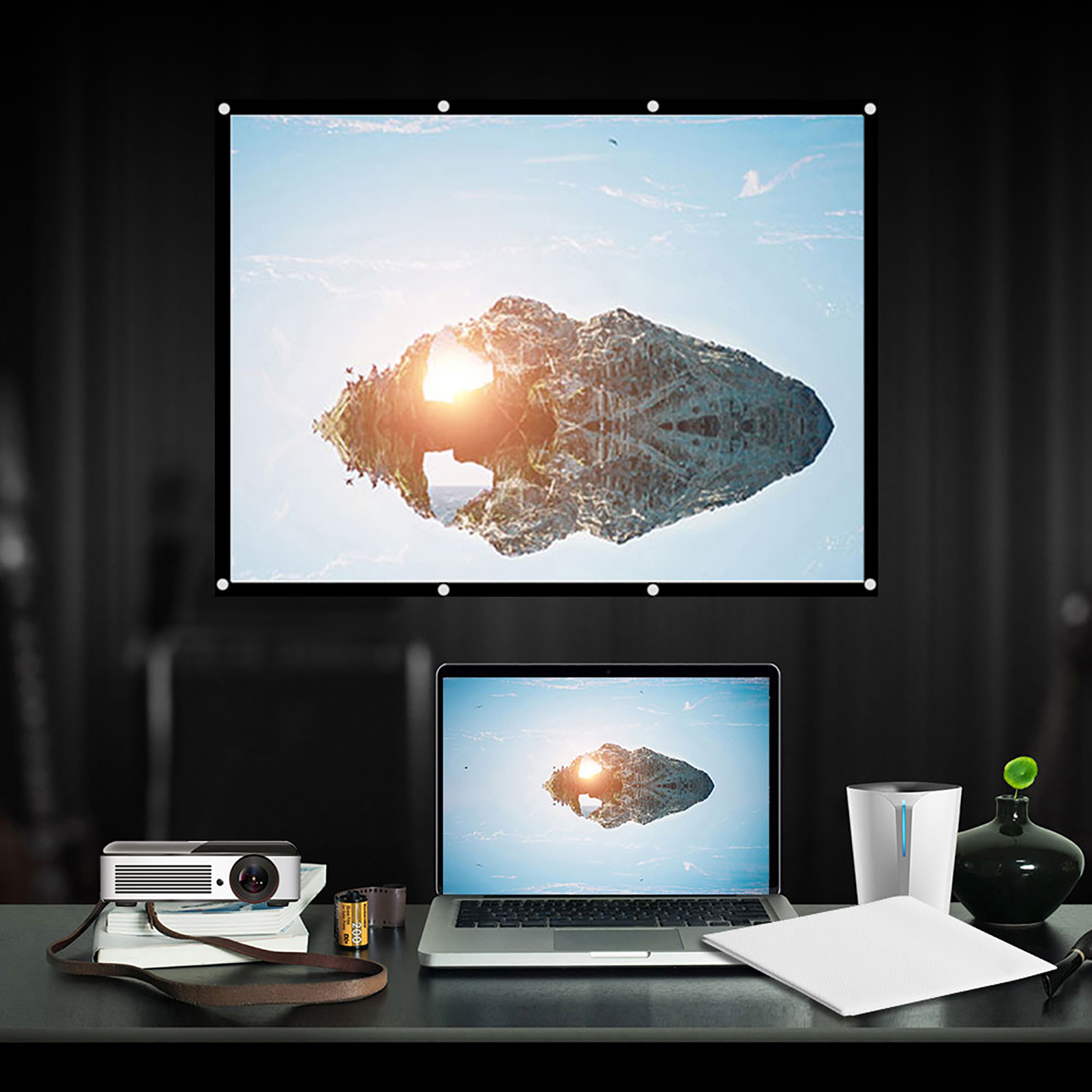Universal Portable Foldable No - Home Cinema Blanc 리뷰 및 가격