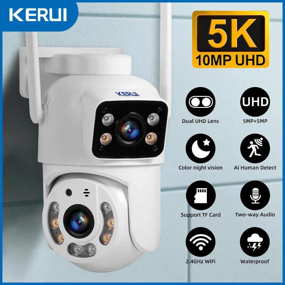 KERUI Dual Lens HD 10MP 5K PTZ - Home Cinema Outdoor 리뷰 및 가격