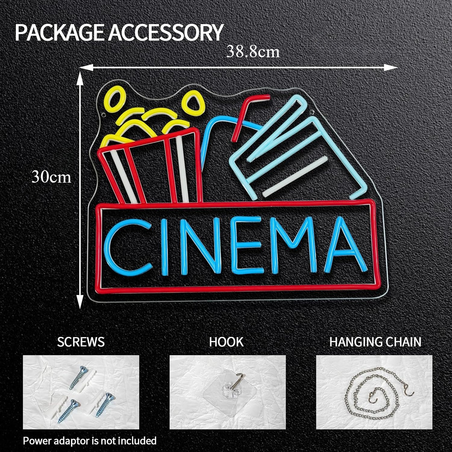 Cinema Neon Sign USB Powered L - Home Cinema Outdoor 리뷰 및 가격