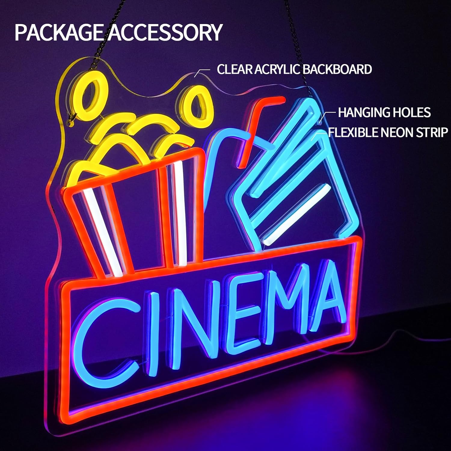 Cinema Neon Sign USB Powered L - Home Cinema Outdoor 리뷰 및 가격