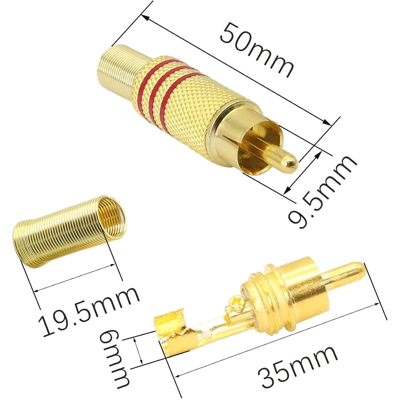 4PCS RCA Plug Gold Plated Sold - Home Cinema Ampli 리뷰 및 가격