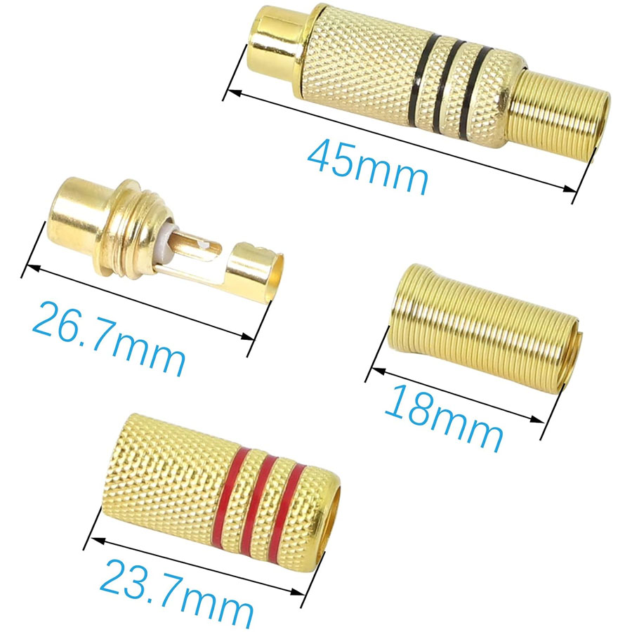 4PCS RCA Plug Gold Plated Sold - Home Cinema Ampli 리뷰 및 가격