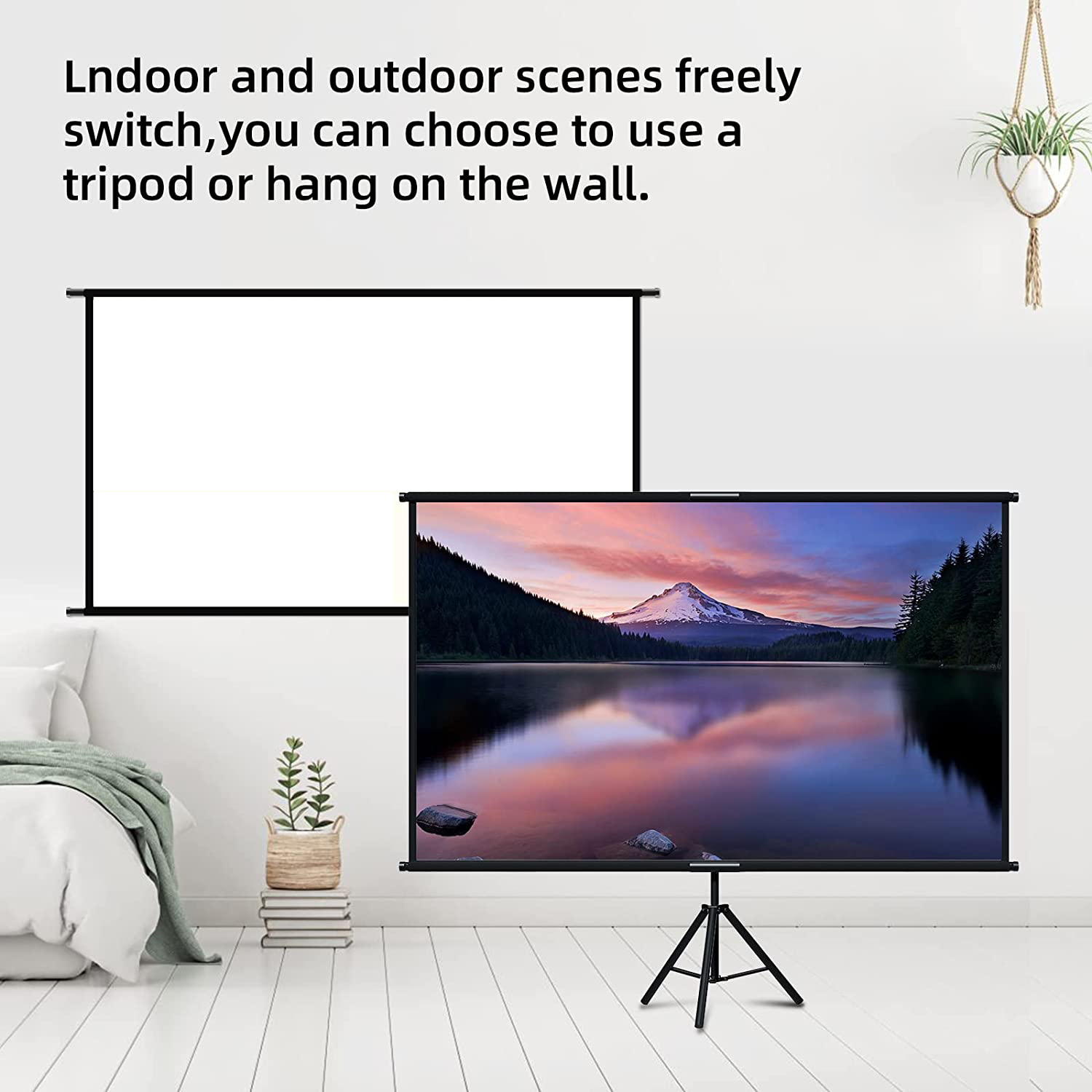 VEIDADZ Projector Screen With  - Home Cinema Blanc 리뷰 및 가격
